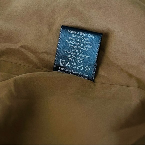 Jenni Kayne Womens S Dark Khaki Puffer Jacket NWT Feather Down Removable Hood - Picture 9 of 13